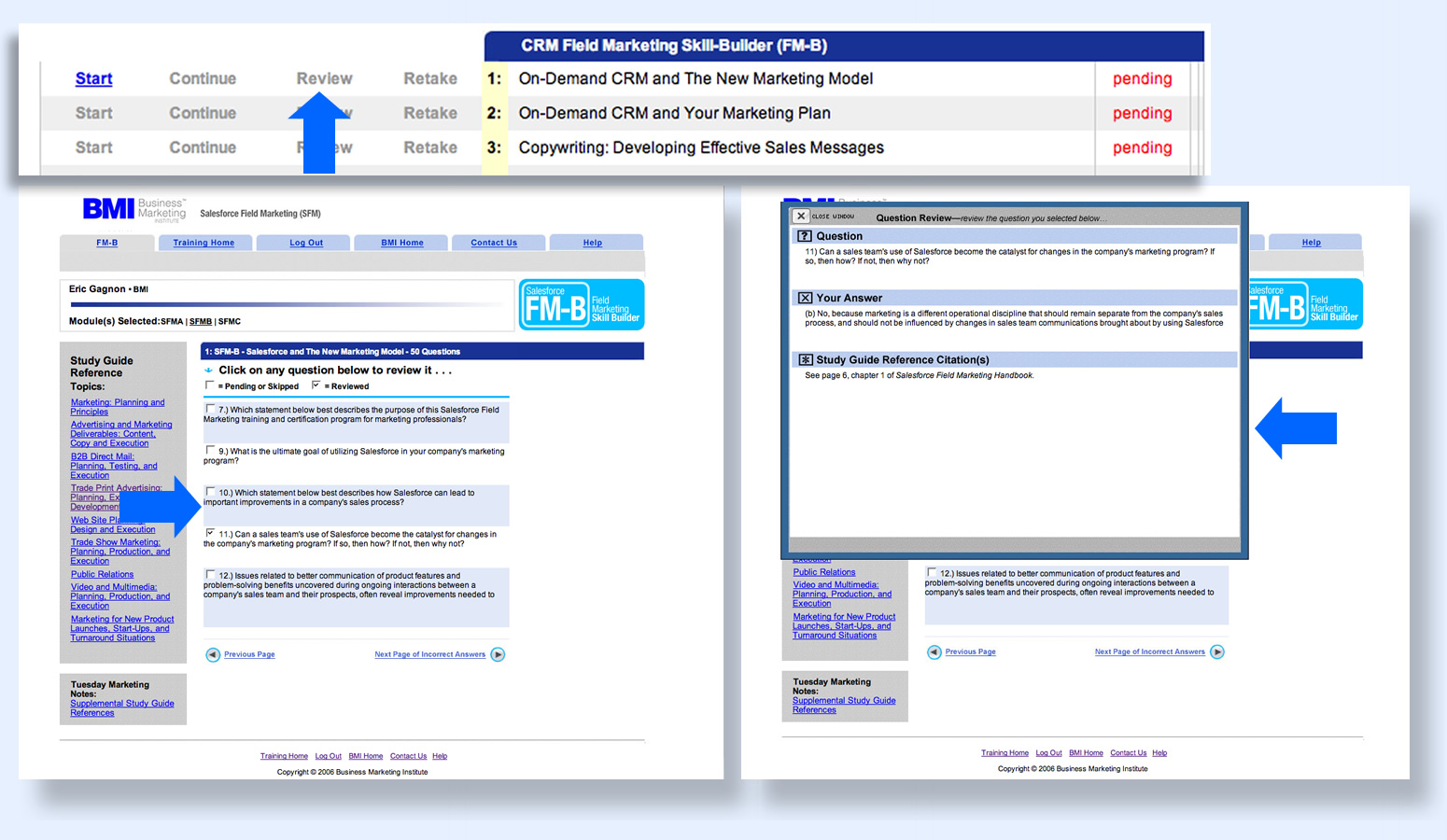 SFM Explanations Screen